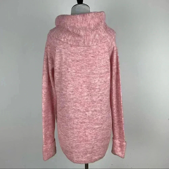 Style & Co Womens knit sweater size M pink cowl neck strawberry milk - Picture 4 of 9